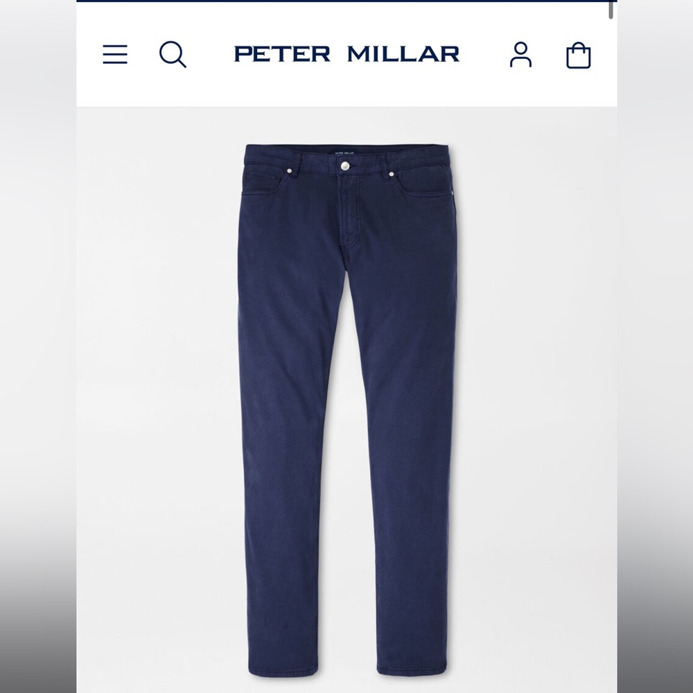 Peter Millar Crown crafted Stylish Navy Blue Pants